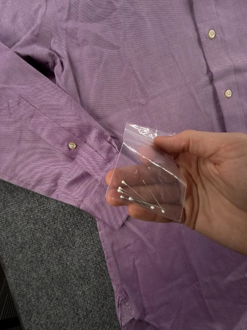 Polo Ralph Lauren Purple Slim Fit Easy Care Button Up Shirt Long Sleeve 16 32/33